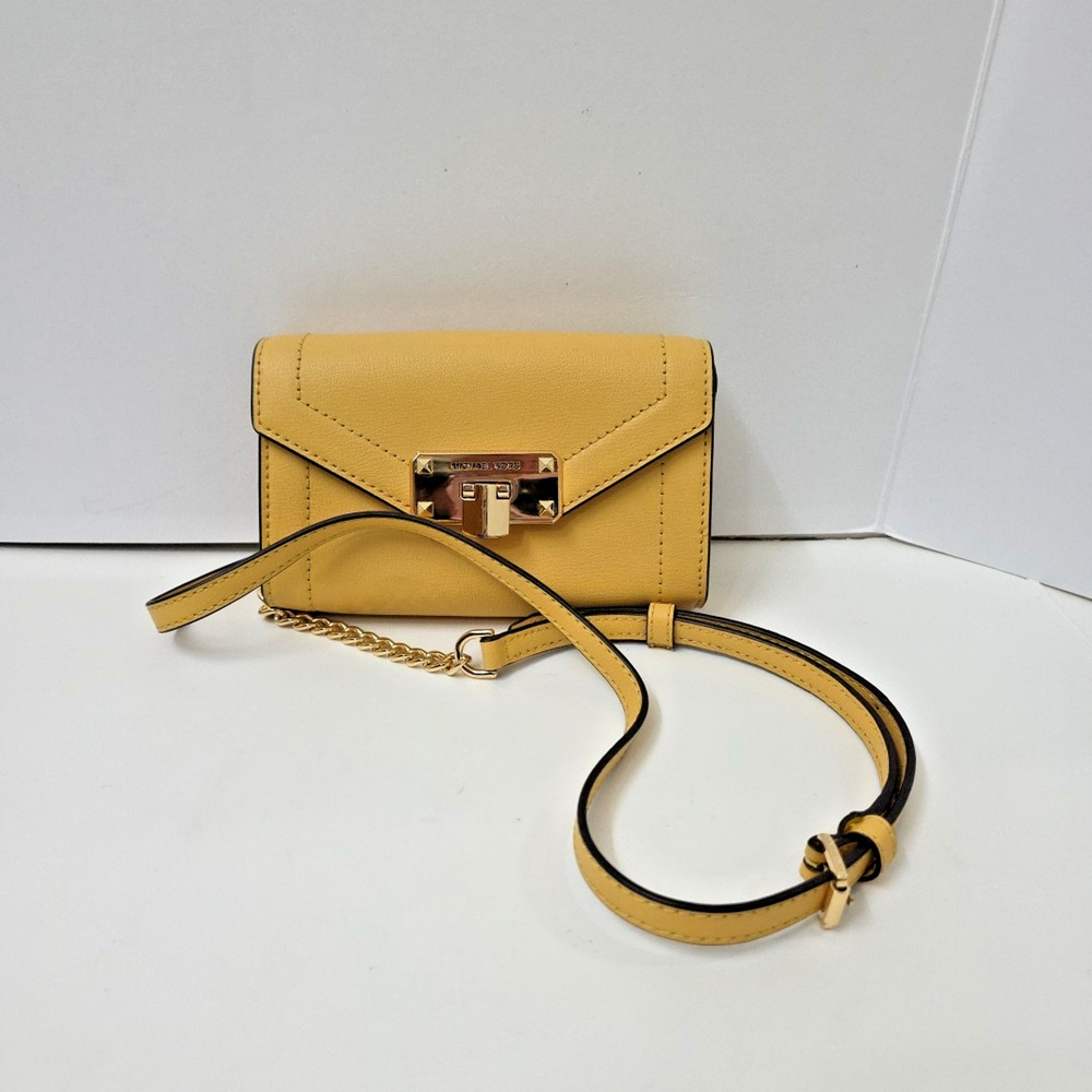Rare Michael Kors Kinsley Small Leather Convertible Belt Or Crossbody Purse - Picture 12 of 13